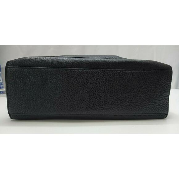 Brighton Black Pebbled Leather Pockets Double Handles Tote Shoulder Bag - Picture 7 of 14